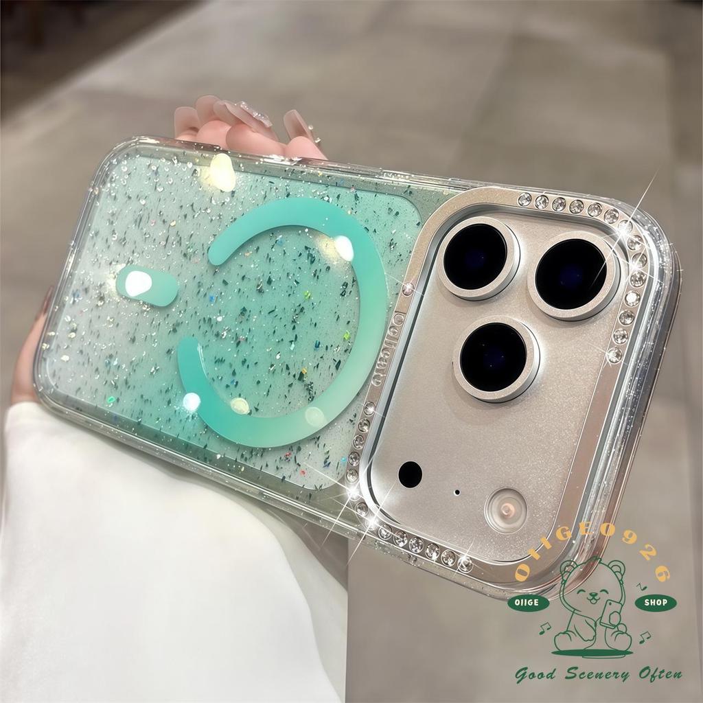 【 Vỏ iPhone17 】 Vỏ điện thoại từ tính keo nhỏ giọt màu cam iphone17 Pro Max 16 15 14 13 cho vỏ iPhone Vỏ mềm silicon TPU chống sốc