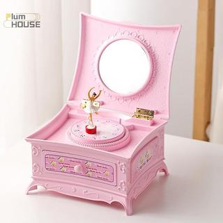 PlumHOUSE Vũ Công Xoay Cổ Điển Ballerina Piano Hộp Nhạc Trang Sức Người Tổ Chức Ballerina Gió Lên Hộp Nhạc Lưu Trữ Người Tổ Chức Có Gương VN