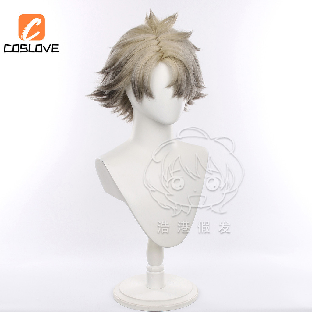 Tóc Giả Ngắn XoănAnime Style Xám Đen - Phụ Kiện Perfect cho Cosplay