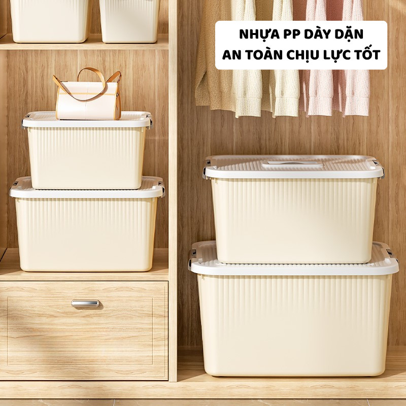 Thùng Nhựa Đựng Đồ Đa Năng ENODA HOME, Hộp Đựng Đồ Có Nắp Quai Cài Chắc Chắn, Kích Thước Đa Dạng Q110 | BigBuy360 - bigbuy360.vn
