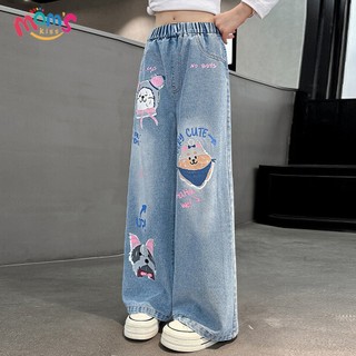 QuầN Jean MớI Cho Bé GáI ThiếT Kế HọA TiếT HoạT HìNh Dễ ThươNg Phù HợP QuầN Jean ốNg RộNg Cho Bé GáI