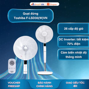 Quạt đứng Toshiba F-LSD30(W)VN - Công nghệ DC INVERTER - Bảo hành chính hãng 12 tháng [Hỏa tốc Hcm]