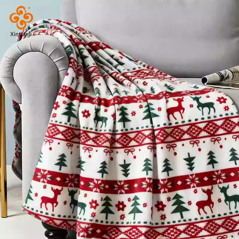 Đồ ngủ handmade giáng sinh hình san hô, vải lông cừu ấm áp mùa đông - size 50x160cm