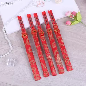 Luckyew Đỏ chopstis Trung Quốc Túi Gỗ Giá Đỡ Đồ Ăn flatware Nhà Bếp Thực Phẩm sti TQ