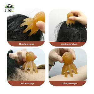 2 Chiếc Máy Mát Xa Đầu Bạch Tuộc Bằng Nhựa Kinh Tuyến Cạo Massage Da Đầu Châm Cứu Spa Cơ Thể Dụng Cụ Trị Liệu Sức Khỏe Tại Nhà EMKK