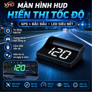 Màn Hình HUD Ô Tô - Định Vị GPS/Bắc Đẩu, Chiếu Thông Tin Lên Kính, Dùng Cho Mọi Xe, Cắm Cổng USB, Dùng Cho Mọi Xe