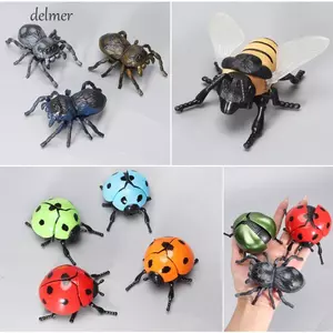 Đồ chơi côn trùng cuộn dây xích DELMER, Đồ chơi mô phỏng động vật bằng nhựa, Đồ chơi mô hình côn trùng Cicada Scarab đáng yêu Thiết kế thực tế Prank Trick Wind Up Côn trùng Đồ chơi trẻ em