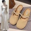 SAMO 1 Đôi Toe Mules, Sandal Flat Strap Flat Mule Flat, Ngón Chân Tròn Nhẹ Thoải Mái Mềm Slip on Flats Trang Phục Hàng Ngày