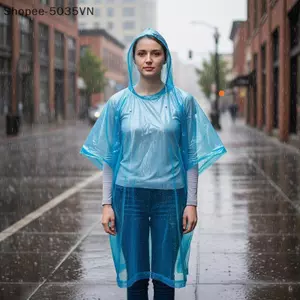 {AKIN} Áo mưa thẻ bảy màu 1 chiếc 7 chiếc Poncho chống thấm nước nén nhẹ cho các sự kiện khẩn cấp ngoài trời Du lịch {a}