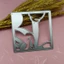 Vuông Hoạt Hình Chuột Nền Kim Loại Thép Carbon Cắt Khuôn DIY Vải Album Ảnh Thiệp Chúc Mừng Cắt Chết Giấy Thủ Công Sổ Lưu Niệm Dập Nổi Khắc Bản Mẫu