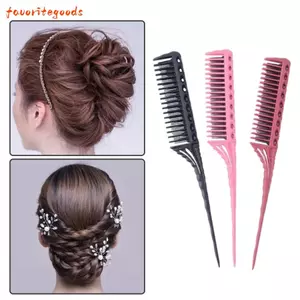 FAVORITEGOODS Lược chải tóc, Lược trêu chọc Bàn chải tóc răng 3 tầng, Dụng cụ thẩm mỹ viện di động Phụ kiện cắt tóc Lược gỡ rối Bàn chải gỡ rối