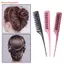 FAVORITEGOODS Lược chải tóc, Lược trêu chọc Bàn chải tóc răng 3 tầng, Dụng cụ thẩm mỹ viện di động Phụ kiện cắt tóc Lược gỡ rối Bàn chải gỡ rối