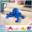 < Pluscloth > Đồ chơi động vật biển bằng nhựa, Đồ chơi giải nén bạch tuộc có xúc tu linh hoạt, Tiện ích cảm giác để giảm căng thẳng, Đồ trang trí bàn di động để du lịch