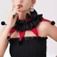 THEGIRL8B Xiếc Chú Hề Vòng Cổ Xù, Vintage Retro Bat Cổ Giả, Ma Cô Dâu Có Thể Tháo Rời Sáng Tạo Mềm Bướm Chocker Cosplay