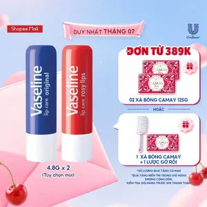 Combo 2 son dưỡng môi Vaseline Lip Care Stick 4.8g (Tùy chọn mùi hương)