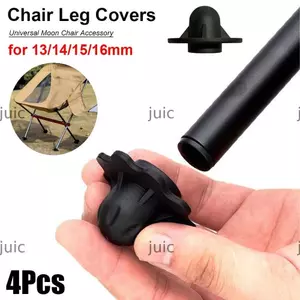 JUIC 4 Vỏ chân ghế mặt trăng, Tấm bảo vệ chân chống mài mòn, Đầu nối phích cắm có thể tháo rời đa năng chống trượt Phụ kiện ghế cắm trại