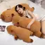 YOLOGO 40 / 60 / 80cm Capybara Sang Trọng Đồ Chơi, Gối Ôm Cơ Thể Nhồi Bông, Hoạt Hình Ngủ Khổng Lồ Sáng Tạo Hình Chữ Nhật Đệm Trang Trí Nhà Cửa