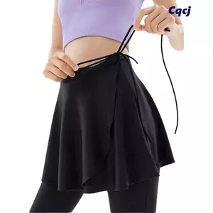 Váy ngắn tập Yoga CQCJ, Váy tập thể dục quấn khô nhanh chống rò rỉ, Rèm tập thể dục thông thường bằng lụa băng một mảnh dành cho nữ