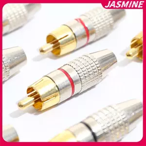 JASMINE 10 Chiếc RCA Cắm Âm Thanh Video Loing Cáp Nam Kết Nối Mạ Vàng JASMINE
