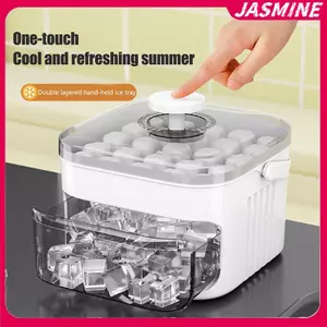 Máy làm khối 50 khối siêu lớn JASMINE với khay cấp thực phẩm hai lớp dễ dàng trượt cho tủ lạnh Hoàn hảo cho & Cotails JASMINE