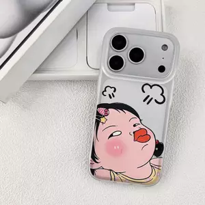 béo mặt cô gái Thích hợp iPhone17/16 trường hợp điện thoại 15/14/13 Frosted X chống rơi