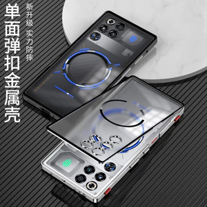 Ốp Hợp Kim Nhôm Cho ZTE Nubia RedMagic 11 Pro + 11 Air Spring Buckle Một Nhấp Nhọn Tháo Lắp Lắp Nút Độc Lập Bìa Cứng