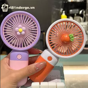 Quạt cầm tay Mini có thể sạc lại GE USB Quạt để bàn bằng nhựa nhẹ cho thể thao ngoài trời, du lịch, văn phòng sử dụng tại nhà VN