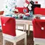 Vỏ bọc ghế ông già Noel Giáng sinh đáng yêu Viền trắng mềm Pompom 1 / 4 / 6 / 8 / 12 Cái dành cho trẻ em Trang trí tiệc tại nhà theo chủ đề Giáng sinh VN