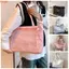 THEGIRL8B Túi Trong Suốt, Huy Hiệu Ruy Băng Chữ Thập Hiển Thị Itabag Đơn Giản, Túi Đeo Vai Phối Màu Trơn PU Sáng Tạo Nữ