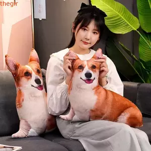 THEGIRL8B Gối Nhồi Bông Cho Chó, Labrador Corgi Shiba Inu Bulldog Đồ Chơi Sang Trọng Cho Chó, Quà Tặng Người Yêu Thú Cưng Trang Trí Nhà Sofa Như Thật Phòng Ngủ Đệm Chó Thú Nhồi Bông