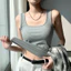 Áo yếm Nữ Mặc Bên Trong Mùa Xuân Mùa Hè Cổ Chữ U Lớn Slim-fit Ôm Hơn Nhìn Rộng Vai Áo Vest Không Tay Đáy Top TRXA