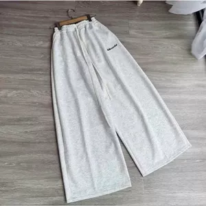 Quần Dài Ống Rộng Suông Unisex CHỮ , Quần chất da cá -chữ ký-t67647htt8ugh