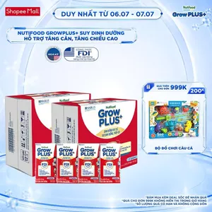 Combo 2 Thùng 24 SBPS Nutifood GrowPLUS+ Suy Dinh Dưỡng Ít đường 110ml - Tăng Cân, Tăng Chiều Cao (Bao bì tùy lô hàng)