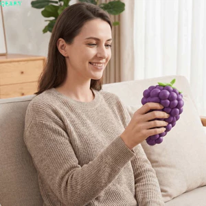 Đồ chơi bóp nho tím QEARY, Quả bóng trái cây Phục hồi chậm nho Đồ chơi phục hồi chậm, Đồ chơi bóp vui nhộn mới lạ Đồ chơi bóp trái cây TPR mới lạ dễ thương Đồ chơi trẻ em