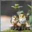 16 Mảnh Thu Nhỏ Đêm Cú Hình Vườn Cổ Tích Mini Tượng Động Vật Đồ Chơi Rêu Terrarium Trang Trí Nhựa Cho Micro-Landscape Nồi
