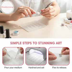 Hodou Silicone Bảng Chữ Cái Móng Tay Nghệ Thuật Khuôn Có Thể Tái Sử Dụng Non-Sti 26 Bảng Chữ Cái Hình Cho Gia Đình DIY Làm Móng Tay Nghệ Thuật Sáng Tạo VN