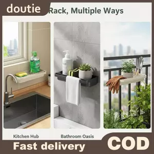 Doutie Không Rỉ Bọt Biển Nhà Bếp Sấy Ra Bồn Rửa Caddy Cho Đĩa Xà Phòng Có Thanh Khăn Phòng Tắm Bảo Quản VN