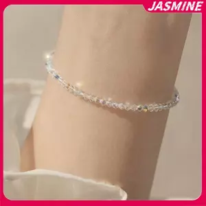 JASMINE Siêu Nhấp Nháy Vòng Tay Pha Lê Siêu Chân Ánh Sáng Kết Cấu Sang Trọng Lớp Đơn Giản Nữ Trang Sức Quà Tặng JASMINE