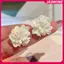 JASMINE 1 Cặp Mori Phong Cách Đá Cra Hoa Bông Tai Hợp Thời Trang Niche Tính Khí Bông Tai Thời Trang Thanh Lịch Cho Nữ Cô Gái Ngọt Ngào Dễ Thương Trang Sức JASMINE