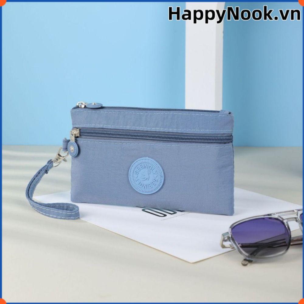 Ví nữ HAPPYNOOK, Ví đựng tiền xu di động có dây kéo, Túi xách Quà tặng Túi đựng điện thoại di động Nylon dành cho nữ
