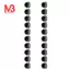 Trống Cuối Nắp Ống Tròn Chèn Nắp 19mm Đường Kính 20 Chiếc Màu Đen