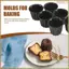 Khuôn Canele, Cốc Muffin Cannele, 6 Khuôn Cannele Chống Dính Màu Xám-Đen Canneles