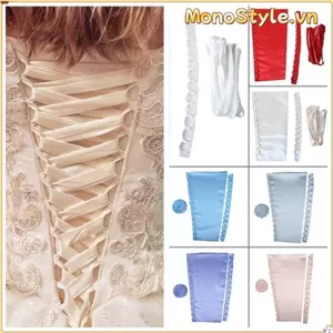 MONOSTYLE 3 Cái / bộ Đầm Cưới Thắt Lưng, Dây Kéo Thay Thế DIY Craft Satin Corset Bộ Dụng Cụ, Ren Váy Cưới Phối Ren Cho Phụ Kiện Váy Cưới