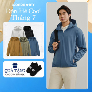 Áo Khoác Dù Nam ICONDENIM Có Nón Mỏng Nhẹ Pocketable Form Regular AKID0196