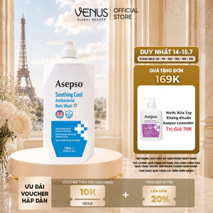Sữa tắm kháng khuẩn ASEPSO sạch sâu mát lạnh Hương Bạc Hà 1000 ml