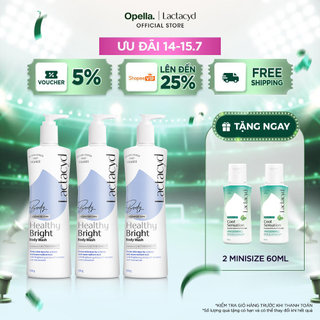 Bộ 3 Sữa tắm Lactacyd Healthy Bright làm đều màu da, mang lại làn da sáng khỏe, rạng rỡ và tự tin
