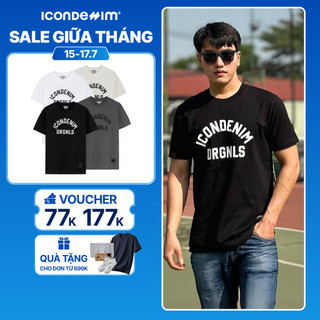 Áo Thun Nam ICONDENIM Họa Tiết Orgnls College Graphic Form Regular ATID0357