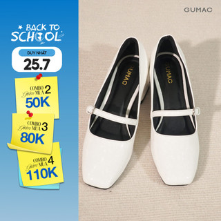 Giày Cao Gót Nữ GUMAC Gót Vuông 5cm Quai Khóa Thời Trang GF04057