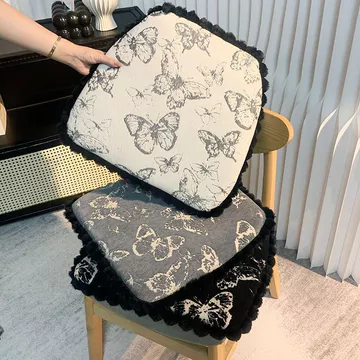 European-style chenille seat cushion for all-season use on stools12y New thickened office cushion for long-term sitting, horseshoe-shaped living room chair cushion XNSA