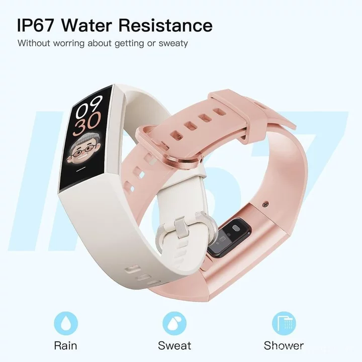 Được trang bị theo dõi sức khỏe màn hình AMOLED, bao gồm máy đếm bước, Bộ đếm calo, Đồng hồ bấm giờ, Máy theo dõi sức khỏe chống nước IP67, Đồng hồ th – 3